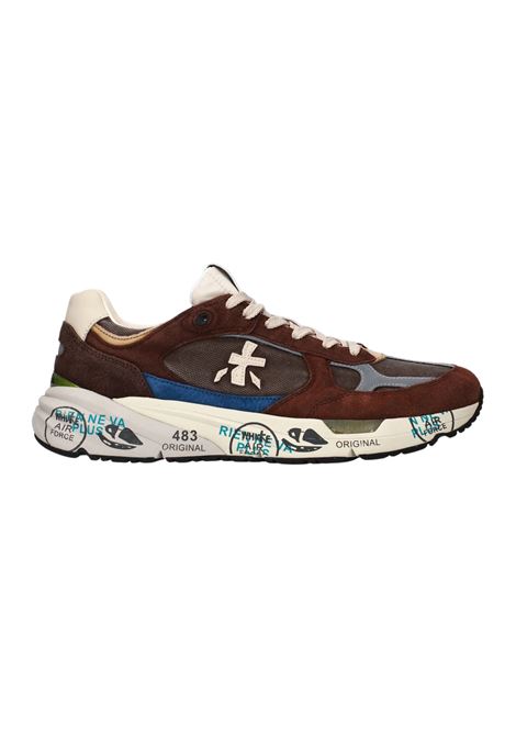 Sneakers Premiata Mase 25 8026 in pelle e tessuto marrone PREMIATA | Scarpe | MASE25 VAR8026