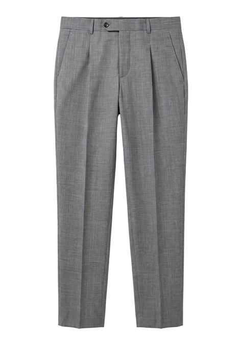 PT Torino Union Fit Trousers in Super 130's Wool - Grey PT TORINO |  | CO-ZSUFZA0CL10220