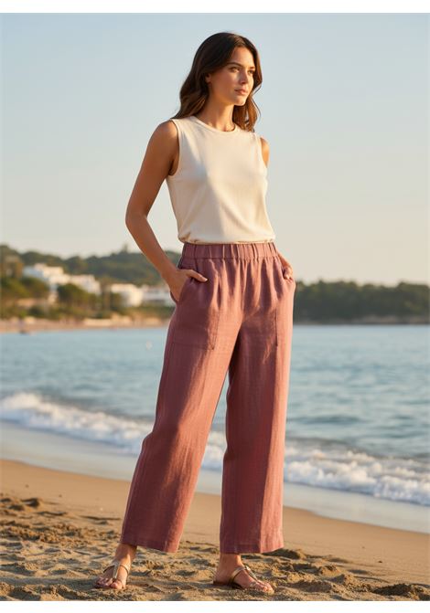 Top Miley a Fascia in Cotone Elasticizzato Celeste Alaska SEMICOUTURE | Pantaloni | S6SN3892-1