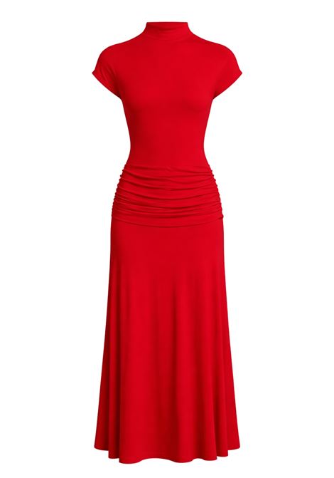 Semicouture Gwen viscose jersey midi dress with side ruching and regular fit Made in Italy SEMICOUTURE |  | S6SQ14D10-0