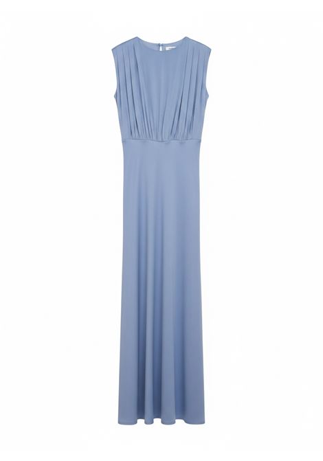 Semicouture Abito Mayte Midi in Popeline di Cotone Celeste Alaska SEMICOUTURE | Abiti | Y6SK39L51-1