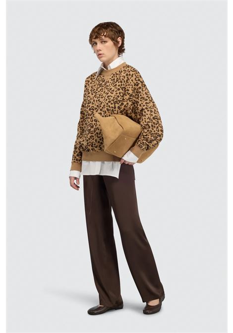 Felpa Semicouture Deiene in cotone maculato over SEMICOUTURE | Felpe | Y6SP07MAC27