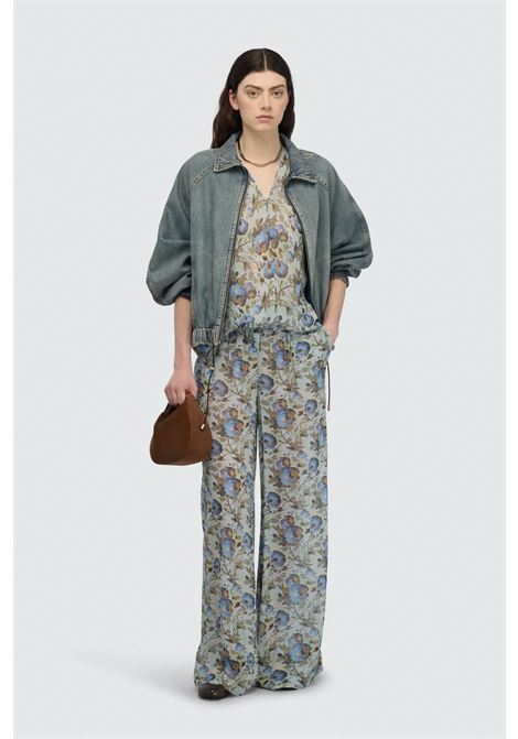 Pantalone Semicouture Athena in viscosa stampata SEMICOUTURE | Pantaloni | Y6SS25FLW56