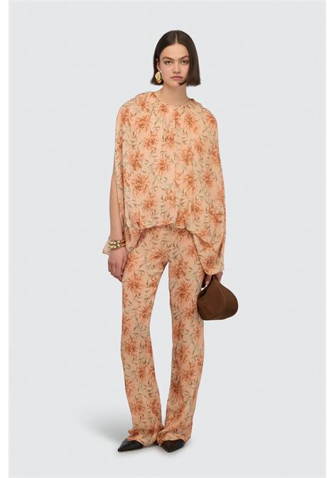 Pantalone Semicouture Natalia in viscosa stampata con coulisse SEMICOUTURE | Pantaloni | Y6SS38FLW58