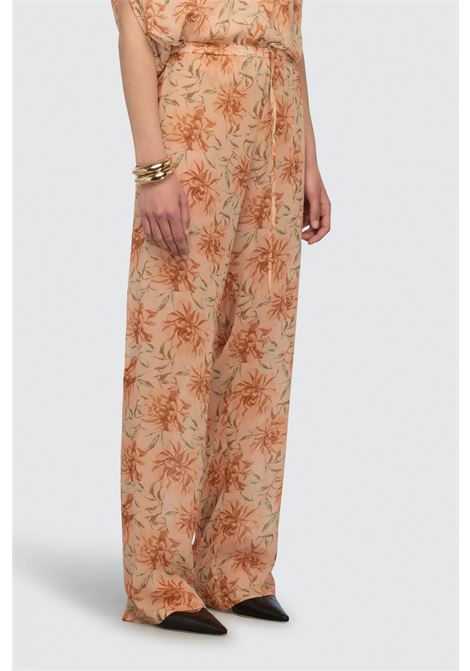 Pantalone Semicouture Natalia in viscosa stampata con coulisse SEMICOUTURE | Pantaloni | Y6SS38FLW58