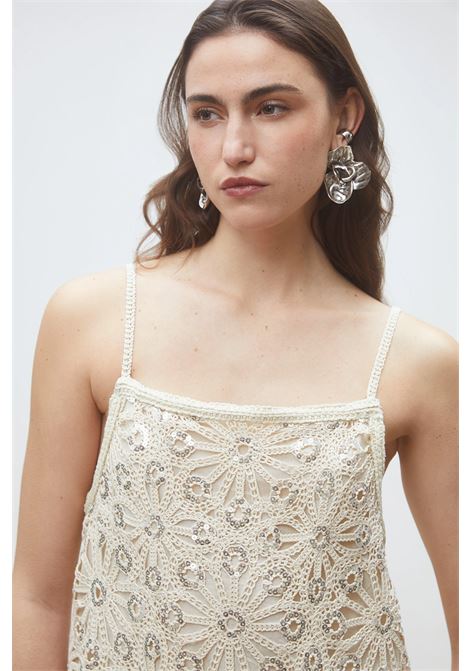 Suncoo Chelby crochet and sequin mini dress with cotton lining SUNCOO |  | S26C0325206