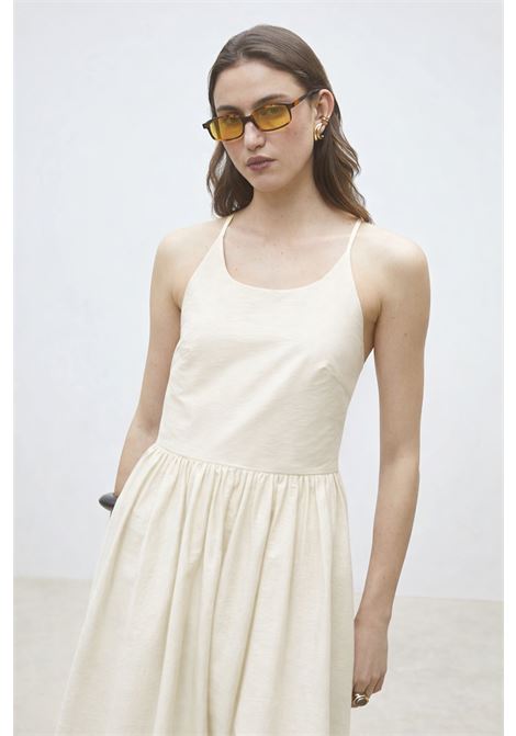 Suncoo Cover long backless poplin dress with cross-back tie SUNCOO |  | S26C0335201