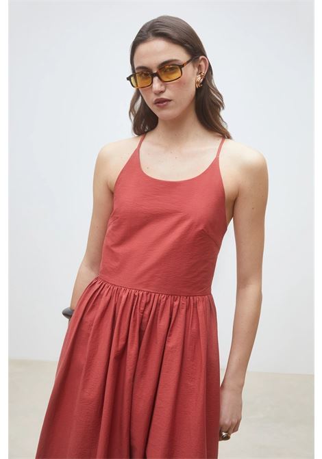 Suncoo Cover long backless poplin dress with cross-back tie SUNCOO |  | S26C0335251