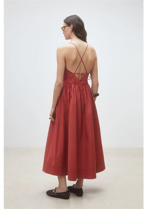 Suncoo Cover long backless poplin dress with cross-back tie SUNCOO |  | S26C0335251