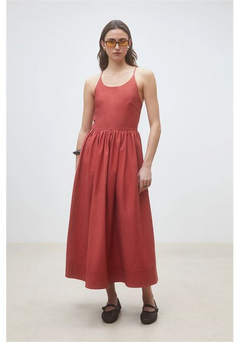 Suncoo Cover long backless poplin dress with cross-back tie SUNCOO |  | S26C0335251