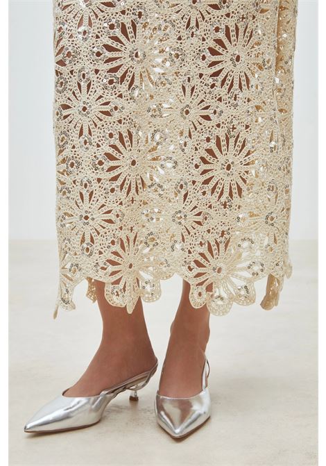 Suncoo Fanny long high-waisted crochet sequin skirt with cotton lining SUNCOO |  | S26C0525106