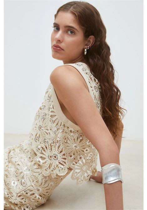 Suncoo Lois crochet and sequin crop top with cotton lining SUNCOO |  | S26C0724906