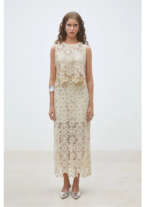 Suncoo Lois crochet and sequin crop top with cotton lining SUNCOO |  | S26C0724906