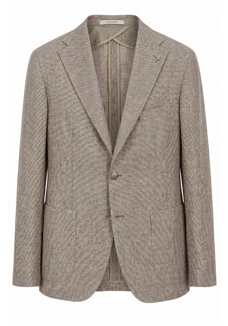 Giacca sartoriale Tagliatore beige in lino e cotone  Made in Italy TAGLIATORE | GIACCHE | 1SMC22K 340346Et966