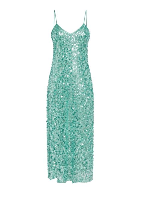 Weili Zheng abito lungo in paillettes con spalline regolabili e fodera in crêpe WEILI ZHENG | Abiti | S26DL05GN24