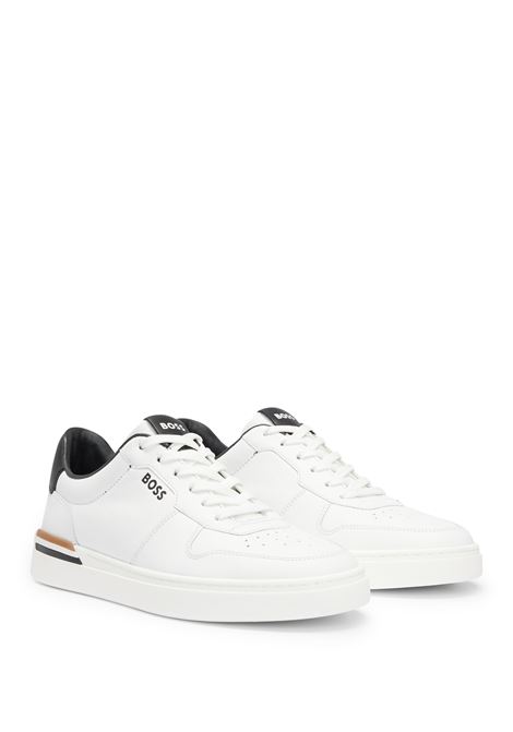 Sneakers stringate con suola preformata e tomaia in pelle brandizzata BOSS | Sneakers | 50498894140